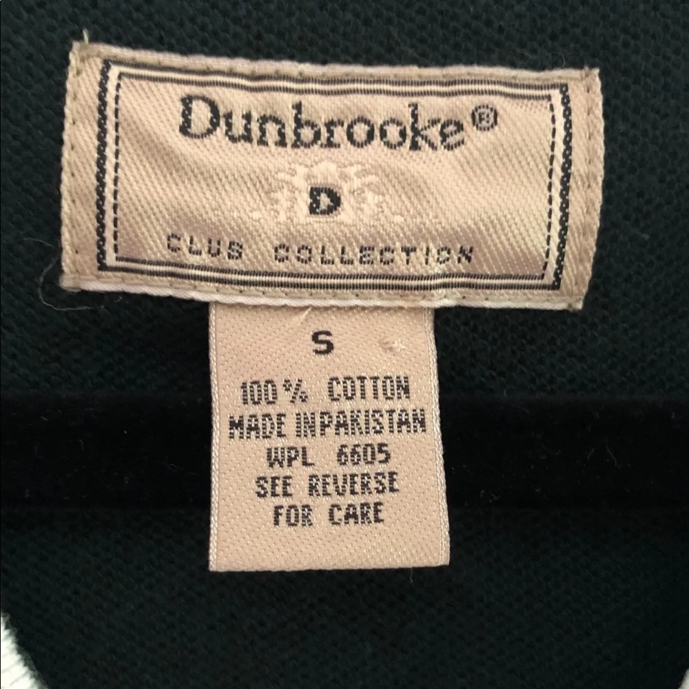 Dunbrooke Vintage Cotton Golf Vest Irish Shamrock Applique Size S